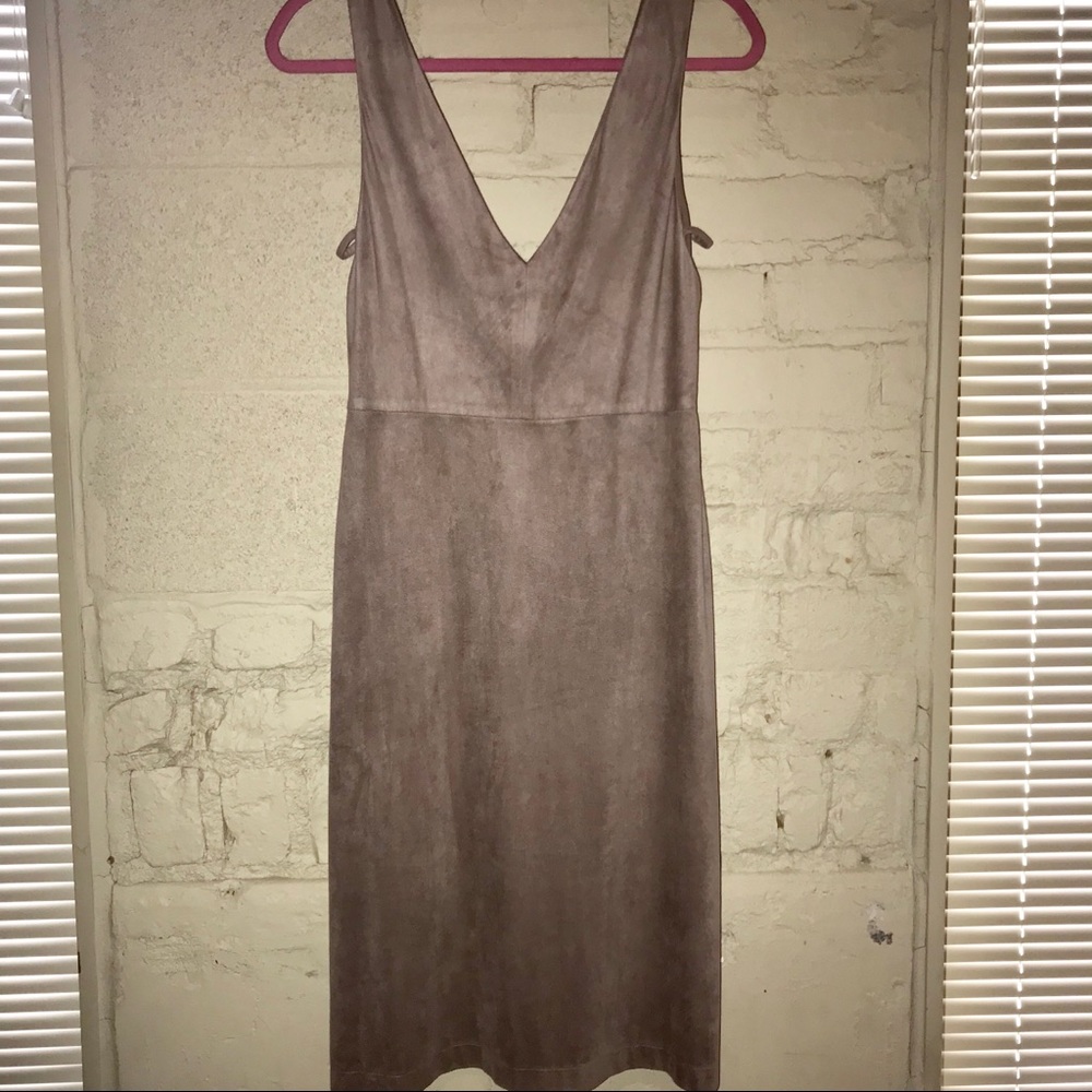 BCBGMaxAzria Faux Suede Dress-Size 4